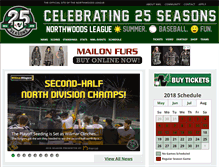 Tablet Screenshot of northwoodsleague.com